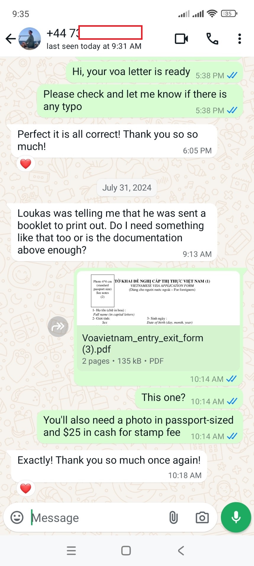 Customer Review
