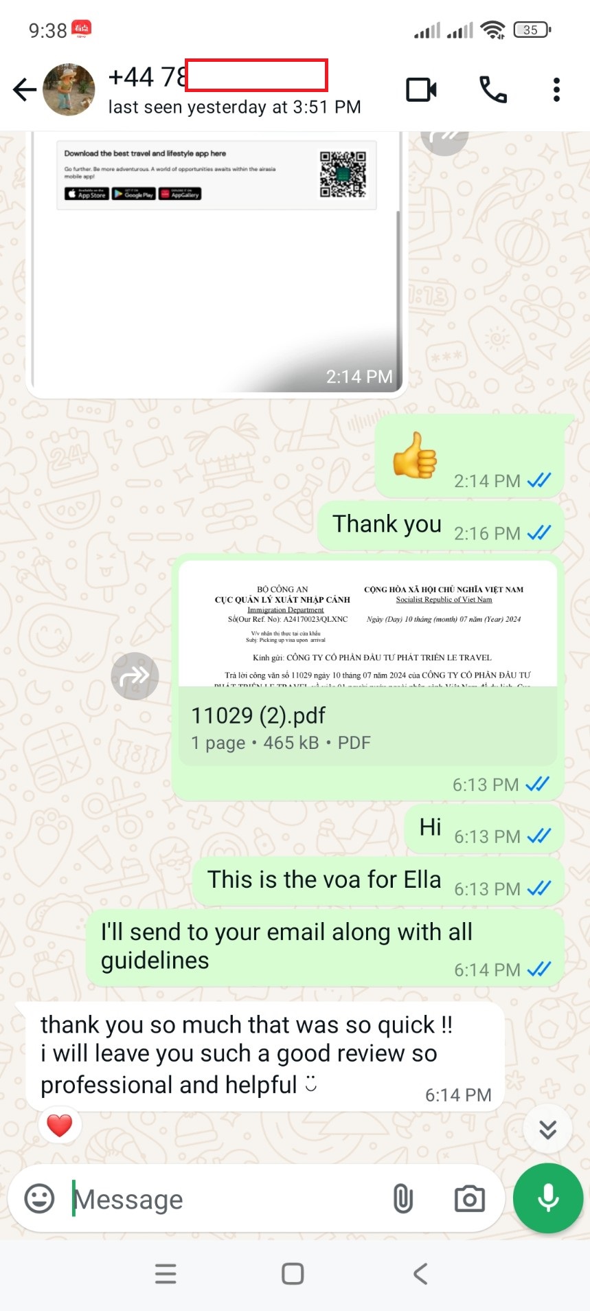 Customer Review